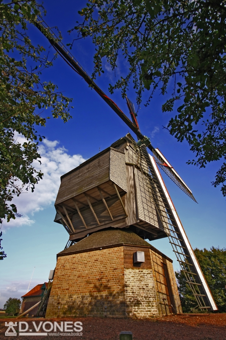 Le Noordmeulen ( Moulin à vent ) Hondschoote : restauré en 1988, porte la date de 1127
