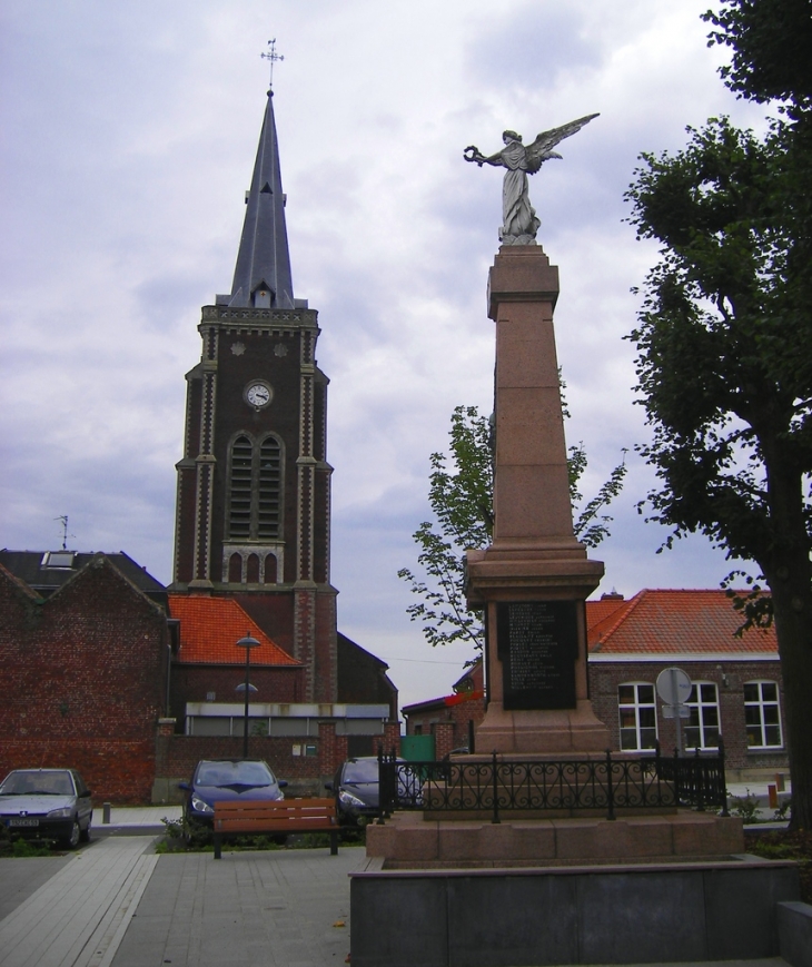 Eglise et monuments aux morts - Mons-en-Pévèle