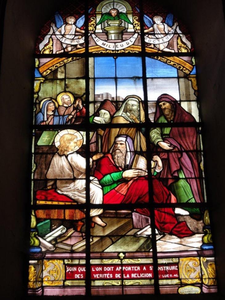 Ohain (59132) église, vitrail (1888)