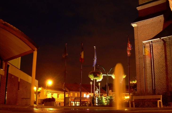 Mairie by night - Pont-à-Marcq