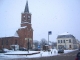 Eglise et Hôtel de ville - sous la neige