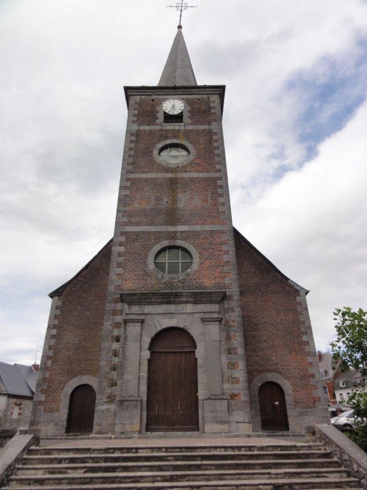 Trélon (59132) église, la façade