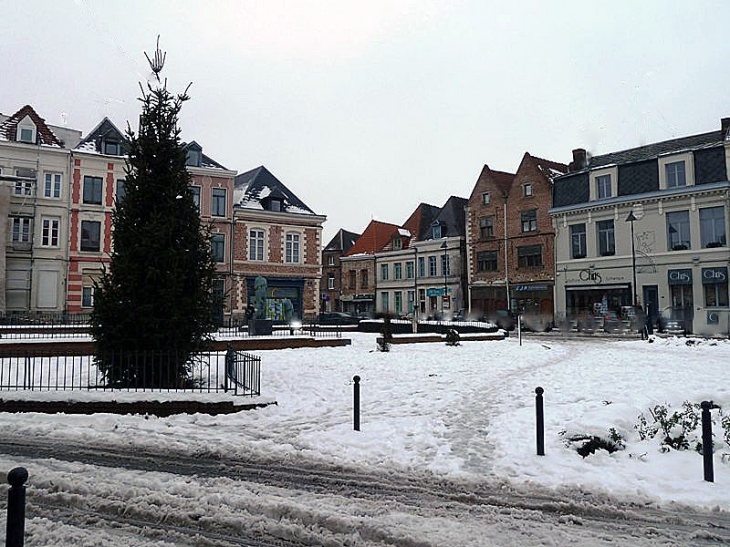 Le centre ville sous la neige - Valenciennes