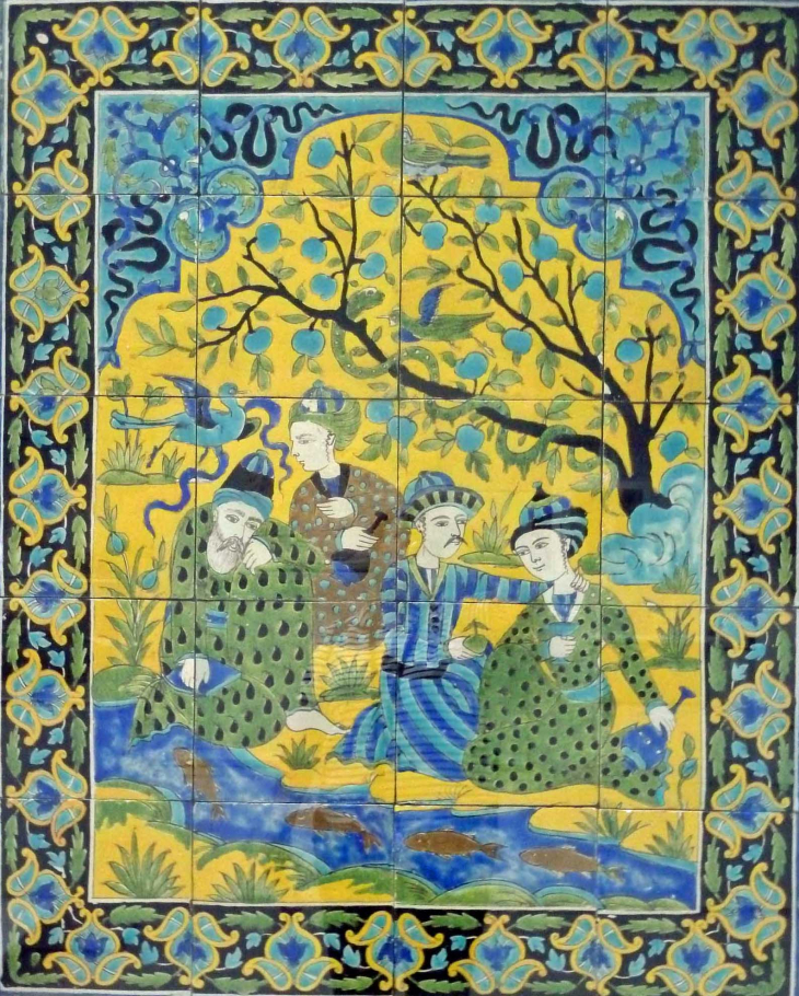 LOUVRE Galerie du Temps Orient : IRAN 1750 panneau mural - Lens