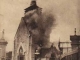 Eglise d'Offekerque en feu