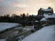 l'erdre et l'église sous la neige