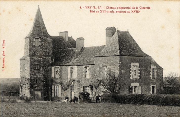 Chateau de la cineraye vay anné 1900