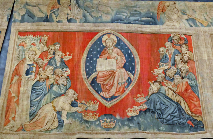 La tenture de l'Apocalypse : Les 7 sceaux : les vieillards se prosternent - Angers