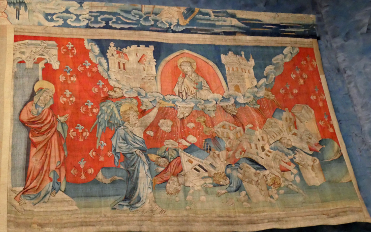 La tenture de l'Apocalypse : Les 7 coupes la chute de Babylone envahie par des démons - Angers