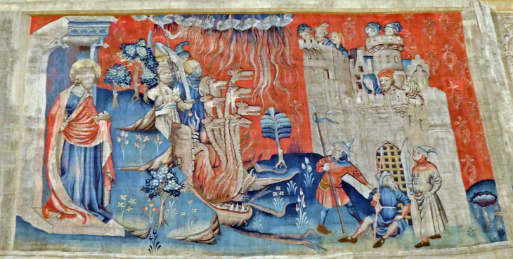 La tenture de l'Apocalypse : La Jérusalem nouvelle  Satan assiège la ville - Angers