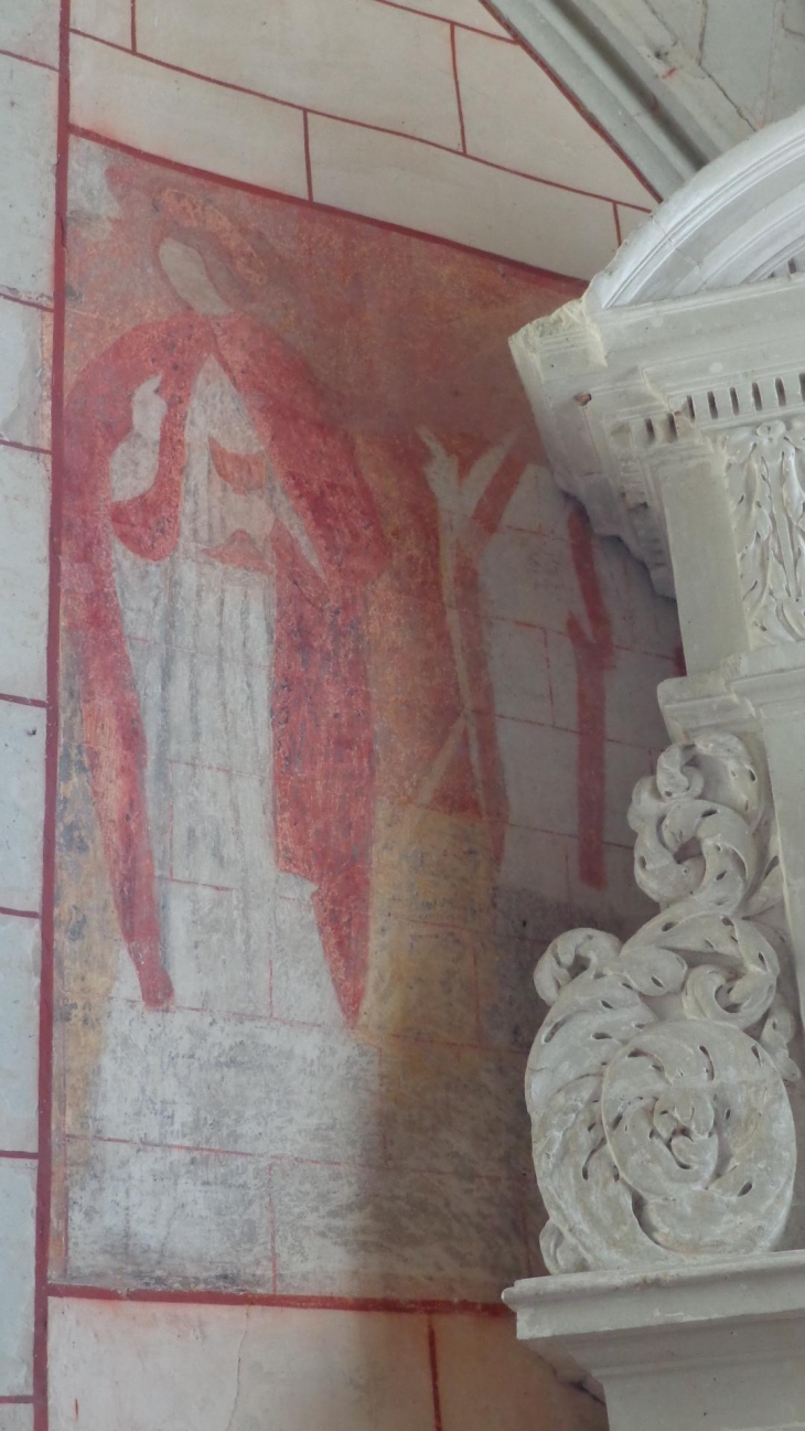 L'une des fresques murales (XVè et du XVIè siècle) - Champteussé-sur-Baconne