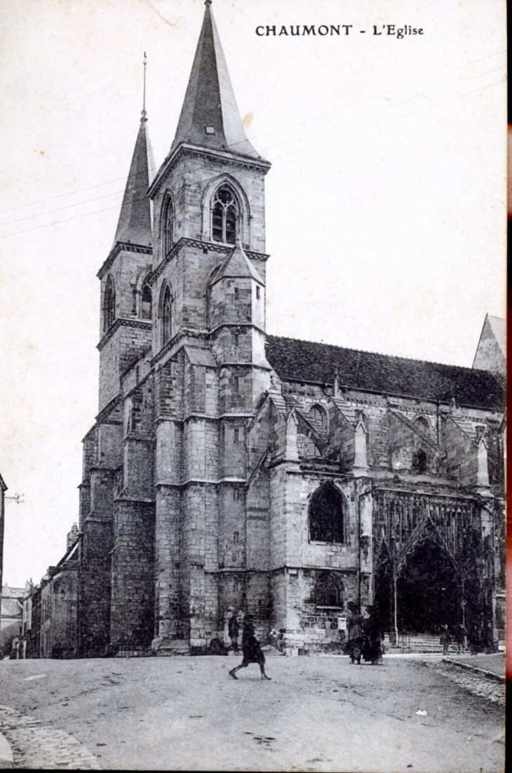 L'église, vers 1910 (carte postale ancienne). - Chaumont-d'Anjou