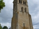 La Tour-Clocher de l'ancienne église Saint Aubin de Méron.