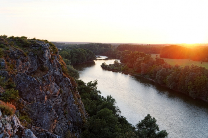 Le Louet coté Ouest vu de la roche de Mûrs - Mûrs-Erigné