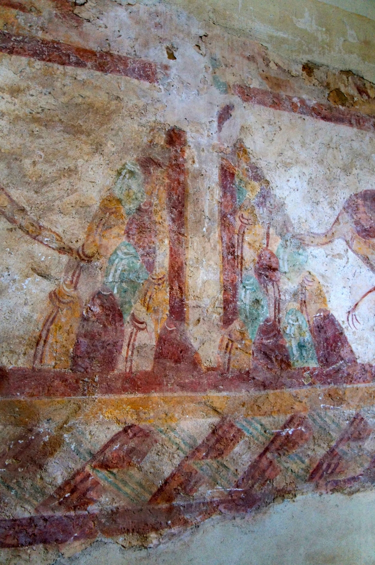 Eglise-saint-saturnin-tres-ancienne-peinture-murale-la-fontaine-au-paons - Azé