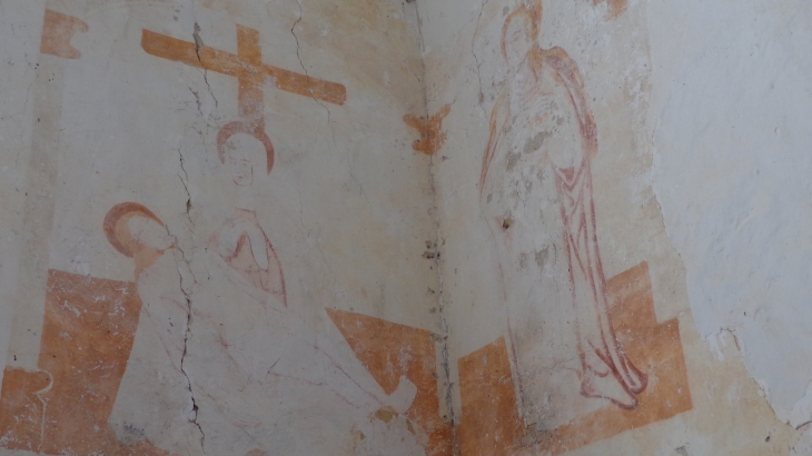 Peinture murale.La Descente de la Croix (XIVè et XVè siècle) - Bannes