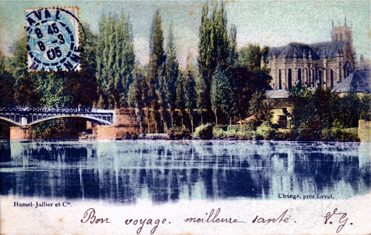Changé, près Laval, vers 1905 (carte postale ancienne).