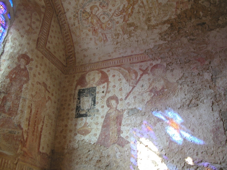 Les fresques romanes de l'église - Cossé-en-Champagne