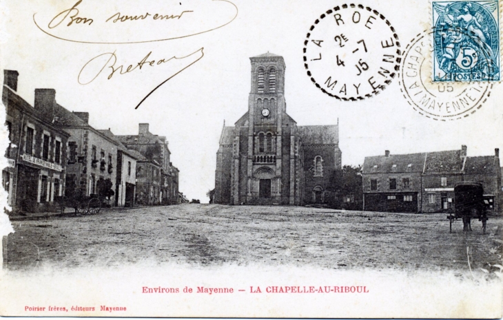 Environs de Mayenne, vers 1905 (carte postale ancienne). - La Chapelle-au-Riboul