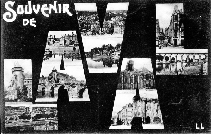 Souvenir de Laval, vers 1905 (carte postale ancienne).