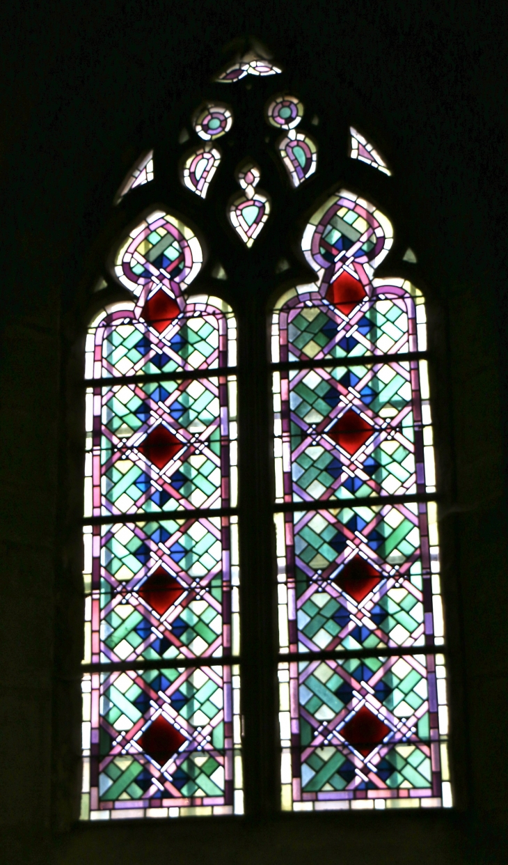 Vitrail gothique du XVe siècle de l'église saint Pierre - Parné-sur-Roc