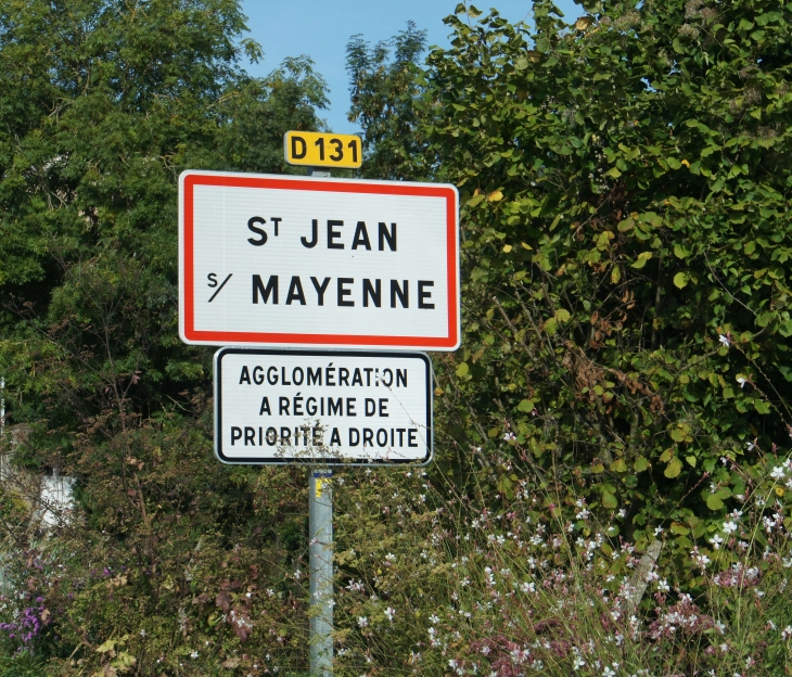 Le panneau. - Saint-Jean-sur-Mayenne