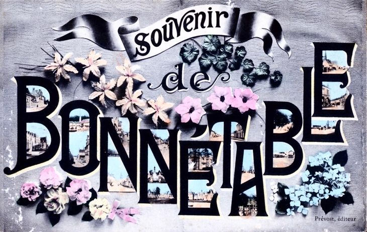 Souvenir de Bonnetable, vers 1915 (carte postale ancienne). - Bonnétable