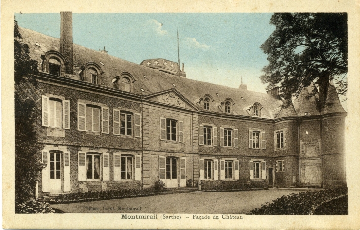 Façade du Château (carte postale de 1930) - Montmirail