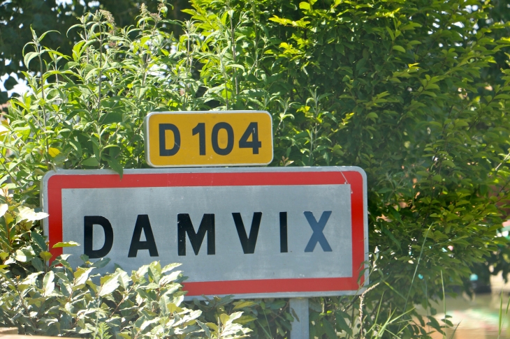 Autrefois : Damvix viendrai du latin Dam Vix contraction de Damnum Viccus, signifiant 