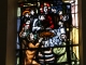 Photo suivante de Damvix Vitrail de l'église Saint Guy : La Cène, le dernier repas de Jésus - Dessiné par M. Chapuis vers 1960 et réalisié par le maître verrier Gouffault d'Orléans.