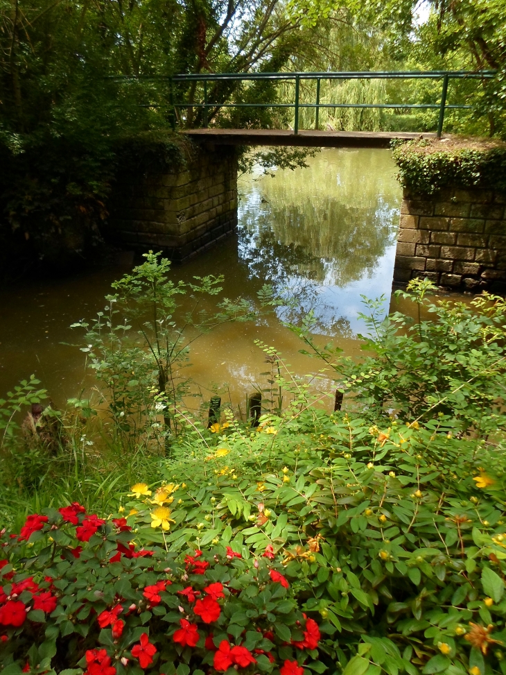 Vieille passerelle sur la rivière Vendee Photo D.GOGUET - L'Île-d'Elle