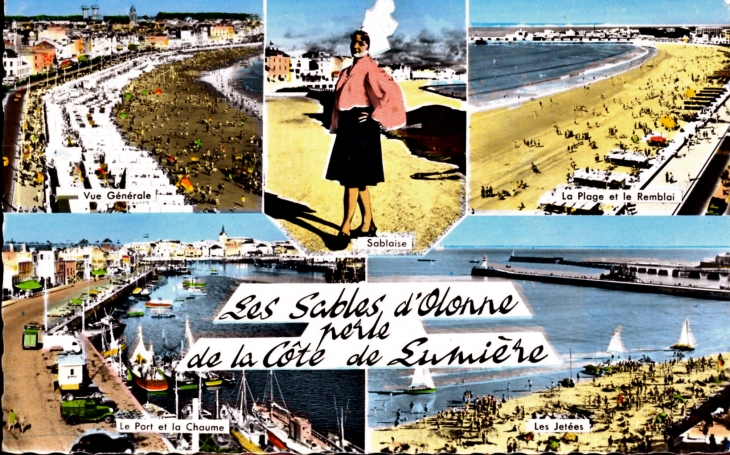 Les Sables d'Olonne, carte postale de 1960. - Les Sables-d'Olonne
