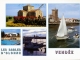 Photo suivante de Les Sables-d'Olonne La Tour d'Arundel - Eglise Saint Nicolas à la Chaume - Le Casino - Le port au crépuscule, vers 1990 (carte postale).