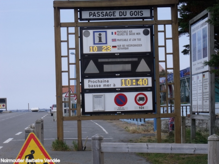 Indicateur de marées au passage du Gois - Noirmoutier-en-l'Île
