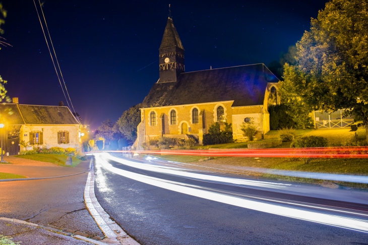 Eglise saint vaast de nourard le franc prise de nuit et posté par castaldi ludovic - Nourard-le-Franc