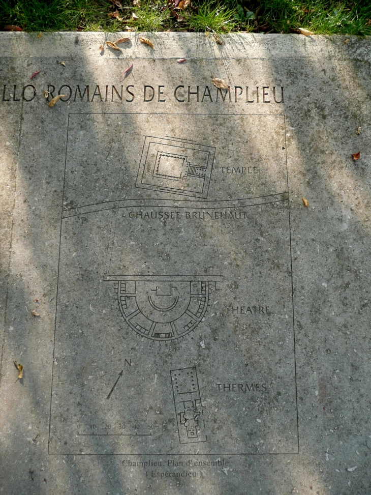 Plan du site Gallo Romain de Champlieu - Orrouy