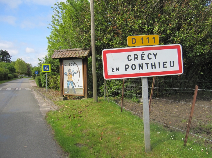 Entree-de-ville par la D111 - Crécy-en-Ponthieu