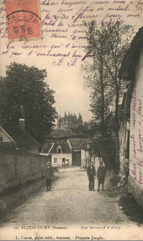 Rue B. D'ailly - Carte Postale, voyagée - Flixecourt
