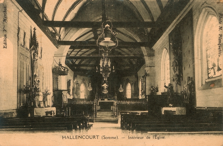 Intérieur de l'Église - Hallencourt