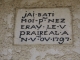 Inscriptions sur une maison XVIIIème.
