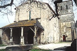 L'église et son porche - Chérac