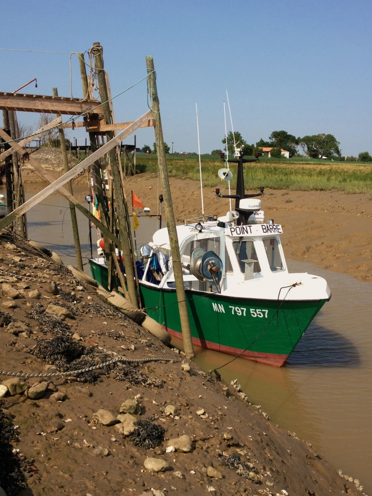 Un bateau de pêche sur le port. - Talmont-sur-Gironde
