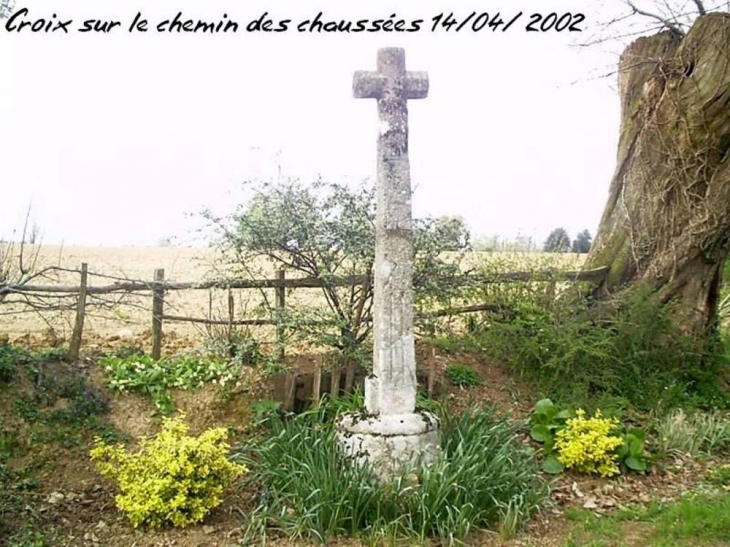 Croix de granit sur la voie Romaine - Allonne