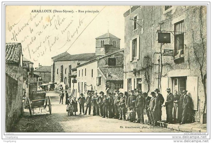 Amailloux quartier rue principale  carte postale ancienne