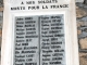 Memorial dans l'église des Morts pour la France