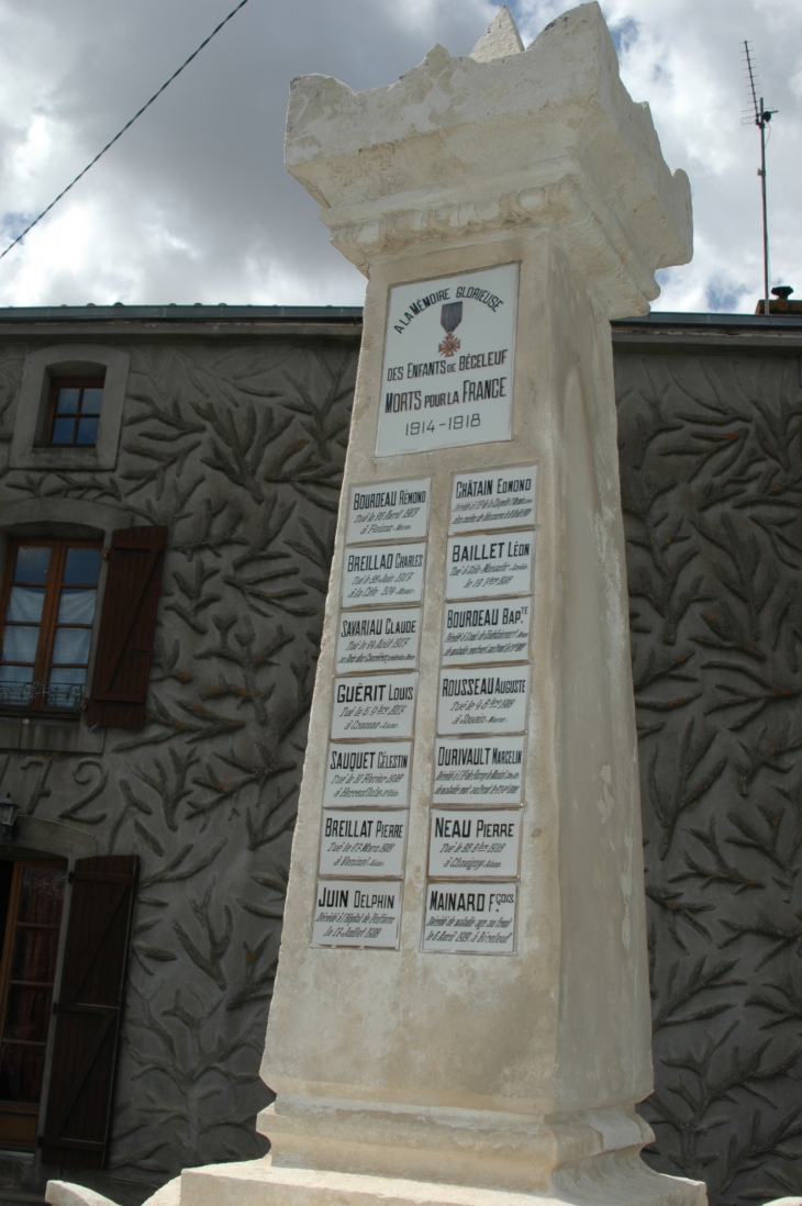Monument au Morts pour la France rénové - Béceleuf