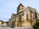 Le chevet de l'église Saint Chartier de Javarzay du XIIe siècle.