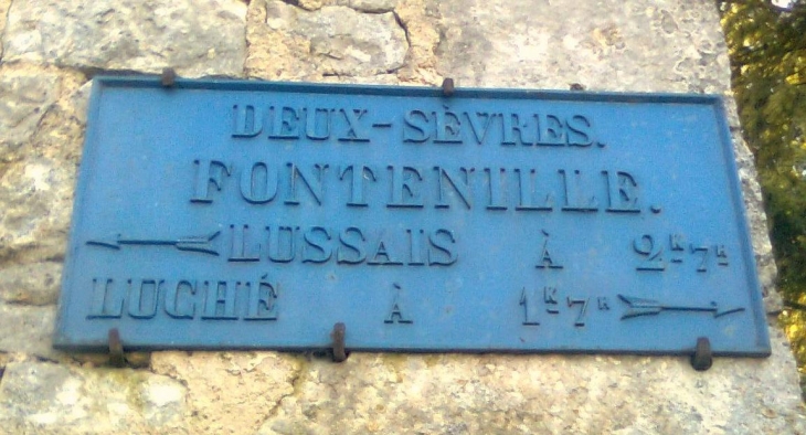 Plaque de cocher début 20 éme - Fontenille-Saint-Martin-d'Entraigues