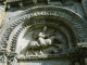 Détail du portail de l'église St Pierre , représente Constantin