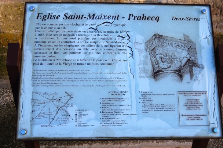 Histoire de l'église St Maixent - Prahecq